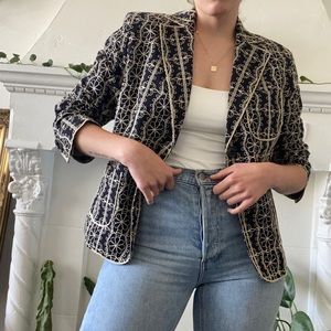Embroidered Vintage Blazer